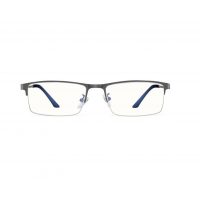 Unisex kék világos félkeretes napszemüveg - Sötétszürke