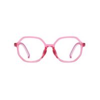 Gyermek nyolcszögletű, kék fény elleni számítógépes szemüveg - Átlátszó rózsaszínű