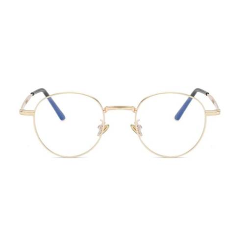 Foto - O-Q női kerek kék fény szemüveg - Arany