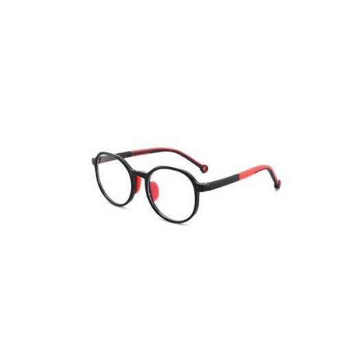 Foto - Gyermek négyzet alakú szemüveg kék fény ellen - Fekete és piros