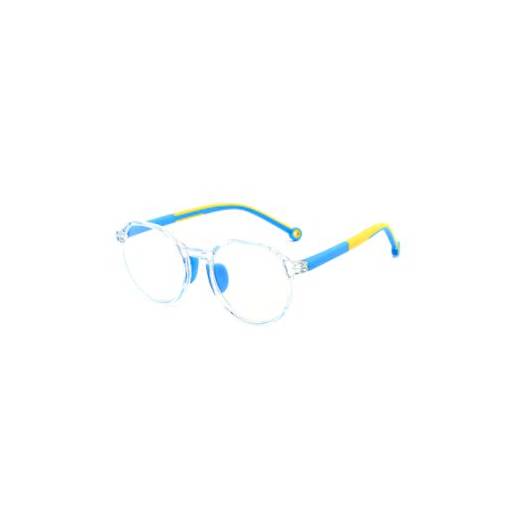 Foto - Gyermek szögletes kék fény szemüveg - Átlátszó, kék-sárga színű
