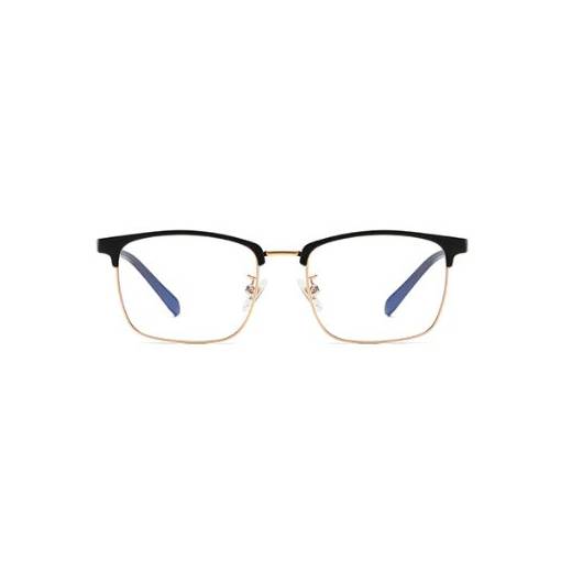 Foto - Félkeretes szemüveg a kék fény ellen - Fényes fekete, arany