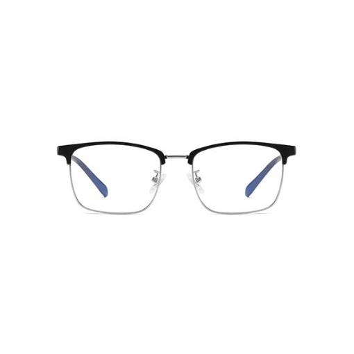 Foto - Félkeretes szemüveg kék fény ellen - Fényes fekete, ezüst